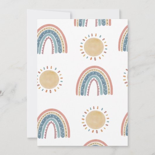 Boho eerste reis rond de zon kaart (Achterkant)