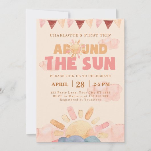 Boho eerste reis rond de zon kaart (Voorkant)