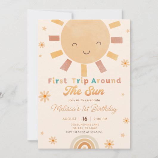 Boho eerste reis rond de zon kaart (Voorkant)