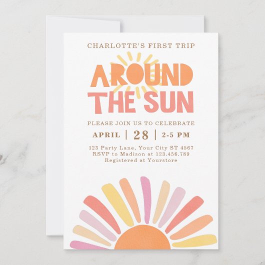 Boho eerste reis rond de zon kaart (Voorkant)