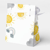 Boho eerste reis rond de zon op 1 oktober bedankdoosjes (Achterkant)