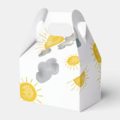 Boho eerste reis rond de zon op 1 oktober bedankdoosjes (Achterkant)