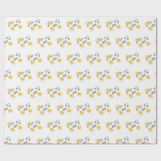 Boho eerste reis rond de zon op 1 oktober cadeaupapier (Vlak)