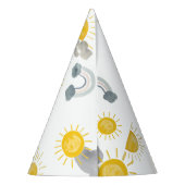 Boho eerste reis rond de zon op 1 oktober feesthoedjes (Achterkant)