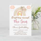 Boho eerste reis rond de zon op 1 oktober kaart (Staand voorkant)