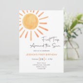 Boho eerste reis rond de zon op 1 oktober kaart (Staand voorkant)