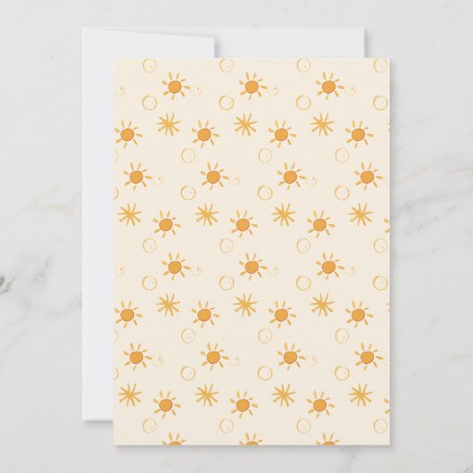 Boho eerste reis rond de zon op 1 oktober kaart (Achterkant)