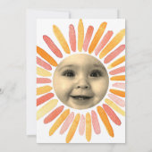 Boho Eerste reis rond de zon Verjaardag Sepia Kaart (Achterkant)