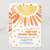 Boho Eerste reis rond de zon Verjaardag Sepia Kaart (Voorkant / Achterkant)