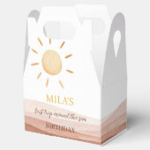 Boho eerste reis rond zon gunstbox Verjaardag Bedankdoosjes (Geopend)