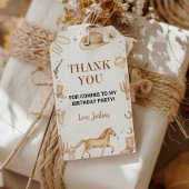 Boho Eerste Rodeo Cowboy Verjaardag Dank u Label Cadeaulabel