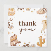 Boho eerste Rodeo Cowgirl dank u kaarten (Voorkant)