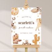 Boho Eerste Rodeo Cowgirl Verjaardag Welkomstbord Poster