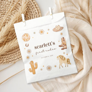 Boho Eerste Rodeo Cowgirl Verjaardagsgunsttassen Bedankzakje