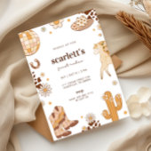 Boho Eerste Rodeo Cowgirl Verjaardagsuitnodiging Kaart