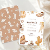 Boho Eerste Rodeo Cowgirl Verjaardagsuitnodiging Kaart