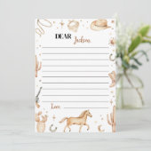 Boho eerste Rodeo tijd capsule notitie bericht Kaa Bedankkaart (Staand voorkant)