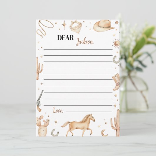 Boho eerste Rodeo tijd capsule notitie bericht Kaa Bedankkaart (Staand voorkant)