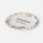 Boho Eerste Rodeo Verjaardag Baby shower Papieren  Bordje (Gekanteld)