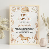 Boho Eerste Rodeo Verjaardag Tijd Capsule teken Poster