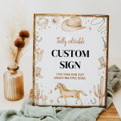 Boho Eerste Rodeo Verjaardagsfeest Tafelbord Poster