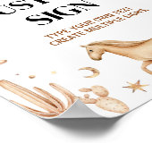 Boho Eerste Rodeo Verjaardagsfeest Tafelbord Poster (Hoek)