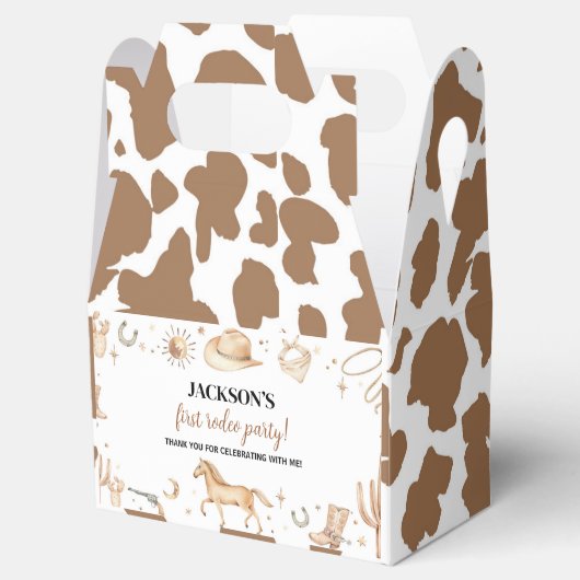 Boho Eerste Rodeo Verjaardagsgunst Box Bedankdoosjes (Geopend)