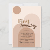 Boho eerste verjaardag Terracotta Verjaardag Foto Kaart (Voorkant)