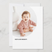 Boho eerste verjaardag Terracotta Verjaardag Foto Kaart (Achterkant)