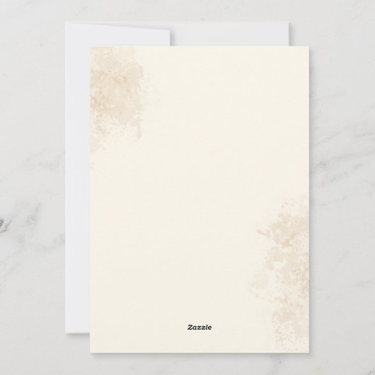 Boho Eid ul Adha Mubarak Kaart Beige Bloemmotief I (Achterkant)