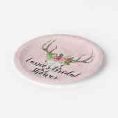 Boho-eiland schedel bruidsdouche papieren bordje (Gekanteld)