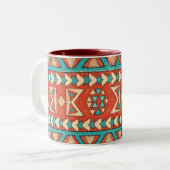 Boho Eiland Stam- Tweekleurige Koffiemok (Voorkant links)