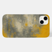 Boho Elegance Abstracte Mosterd & Grijze Kunst Case-Mate iPhone Case (Achterkant (horizontaal))