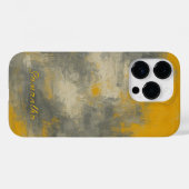 Boho Elegance Abstracte Mosterd & Grijze Kunst Case-Mate iPhone Case (Achterkant (horizontaal))