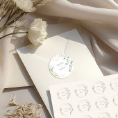 Boho Elegance Gold Splatter Groen Ronde Sticker