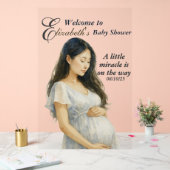 Boho Elegant Asian Pregnant Mom Baby Shower Acryl Bord (Huwelijk)