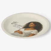 Boho Elegant baby shower black mom-to-be Papieren Bordje (Gekanteld)