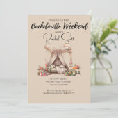 Boho Elegant Bachelorette Glamping Party Weekend  Kaart (Staand voorkant)