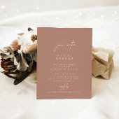 Boho Elegant Blush Roze Repetitie Diner Kaart