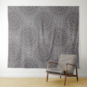 Boho Elegant Classy Gray Silver Mandala Wandkleed (In Situ (horizontaal))