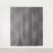 Boho Elegant Classy Gray Silver  Mandala Wandkleed (Voorkant)