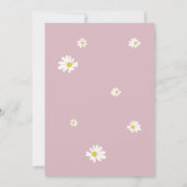 Boho Elegant Dress Daisy Pink Ruffle Vrijgezellenf Kaart (Achterkant)