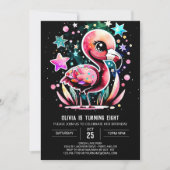 Boho Elegant Flamingo Verjaardag Kaart (Voorkant)