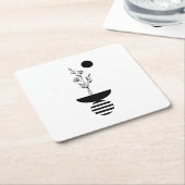 Boho Elegant Flower Kartonnen Onderzetters (Schuin)