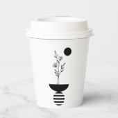 Boho Elegant Flower Papieren Bekers (Achterkant)