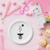 Boho Elegant Flower Papieren Bordje (Feest)