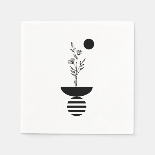 Boho Elegant Flower Servet (Voorkant)