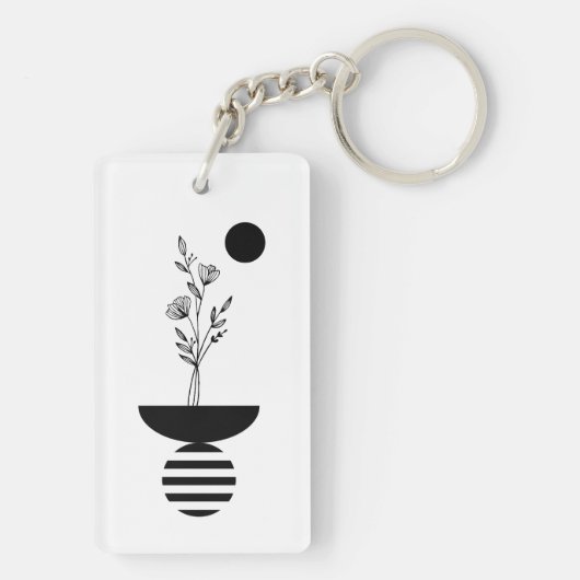 Boho Elegant Flower Sleutelhanger (achterkant)