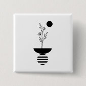 Boho Elegant Flower Vierkante Button 5,1 Cm (Voorkant)