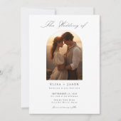 Boho Elegant Fotohuwelijk Kaart (Voorkant)